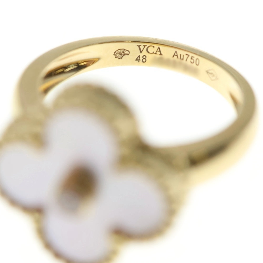 Van Cleef & Arpels(ヴァンクリーフアンドアーペル) ヴィンテージアルハンブラ 1Pダイヤ Au750 K18 YG イエローゴールド ペンダント VCARA41148 レディース