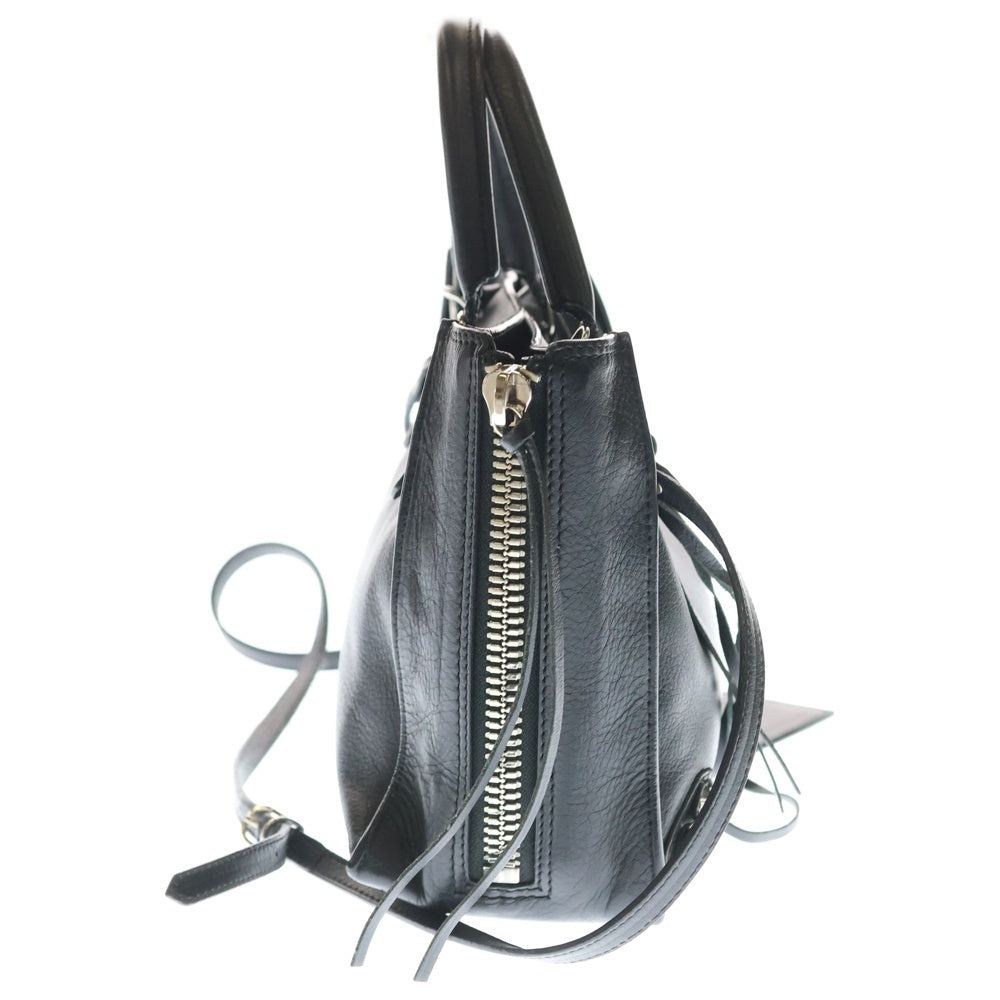 BALENCIAGA(バレンシアガ) ペーパーミニ 2WAYバッグ ショルダーバッグ ミニトートバッグ ブラック レザー 305572 シルバー金具