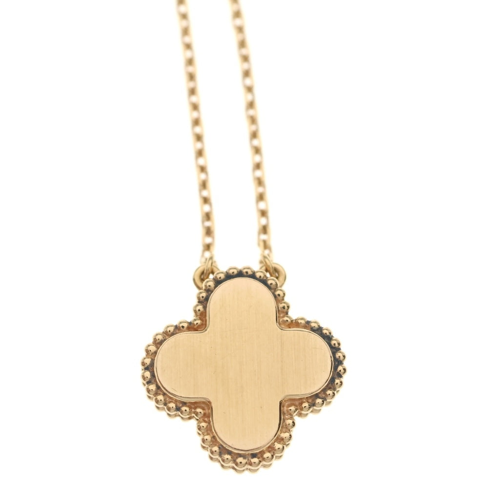 Van Cleef & Arpels(ヴァンクリーフアンドアーペル) ヴィンテージアルハンブラ オブシディアン ダイヤ ネックレス 2023年ホリデー限定 Au750 K18 PG ピンクゴールド VCARP9T000 レディース