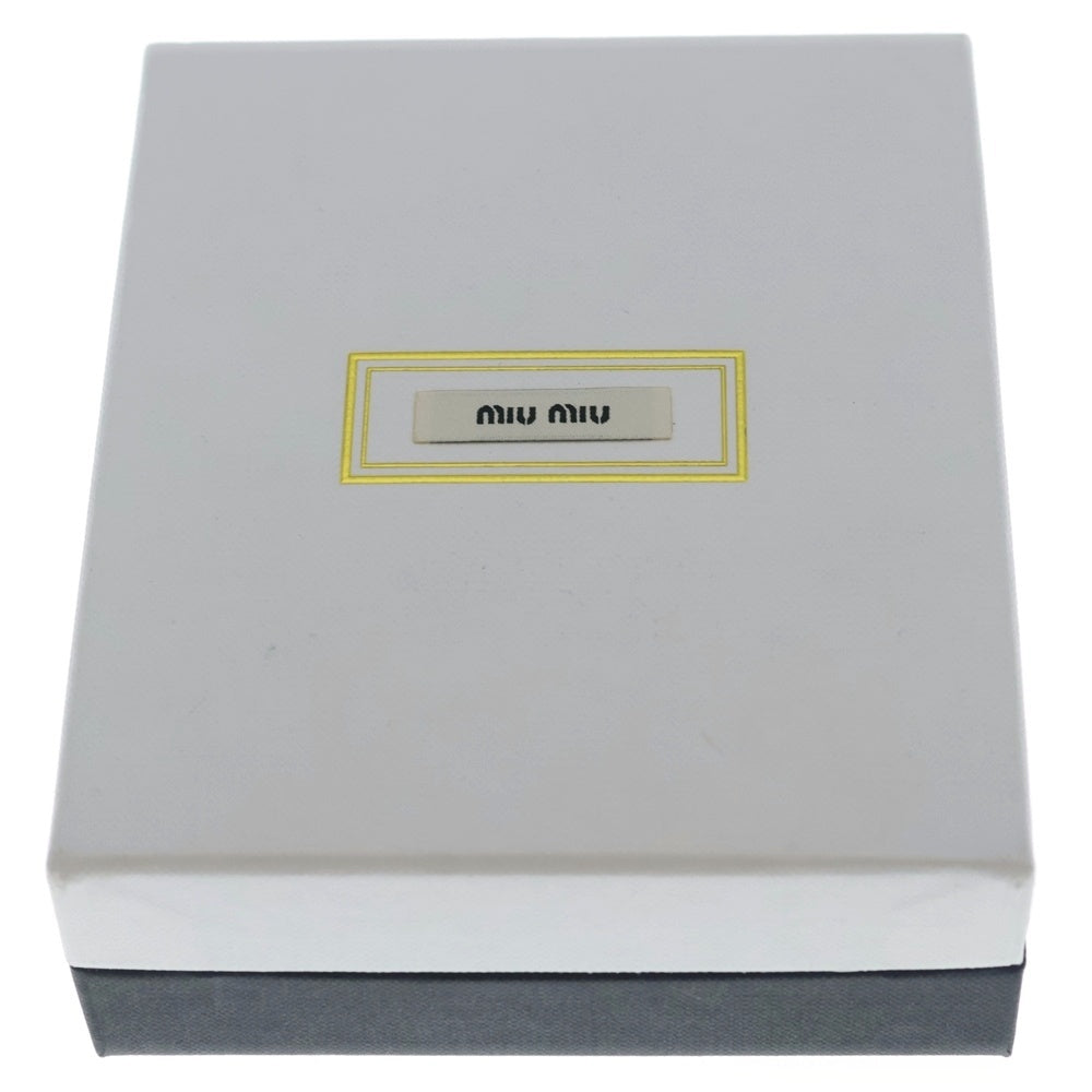 miumiu(ミュウミュウ) ロゴネックレス メタル ペンダント チェーン ピンク 5JC629 シルバー金具 レディース