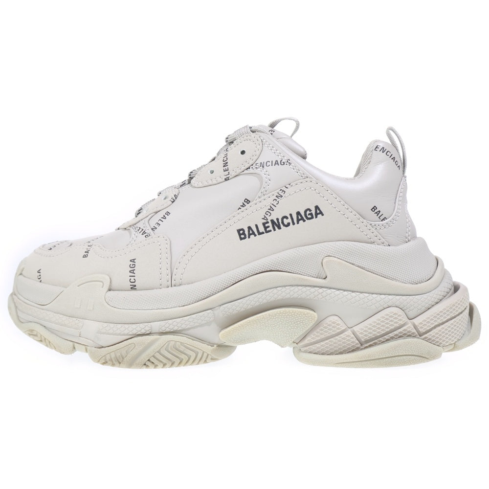 BALENCIAGA(バレンシアガ) Triple S トリプル S オールオーバーロゴ ローカットシューズ スニーカー グレー/ベージュ レディース