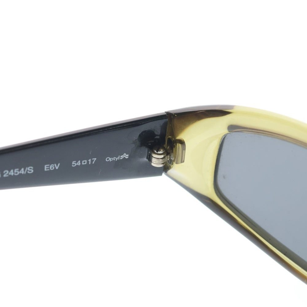 GUCCI(グッチ) テンプルロゴプレート スクエア クリアフレーム カラーレンズ サングラス メガネ 眼鏡 アイウェア カーキ GG2454/S レディース