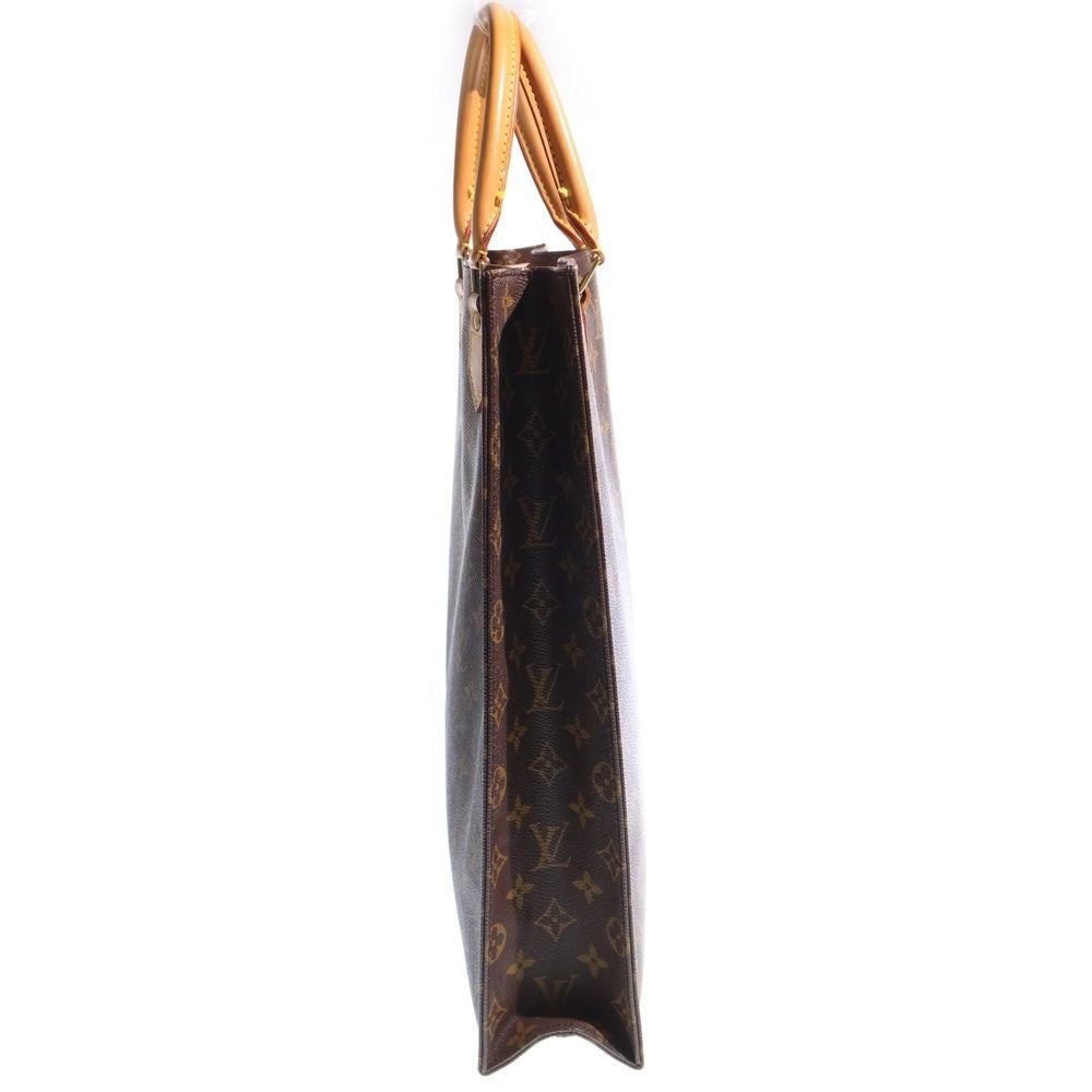 LOUIS VUITTON(ルイヴィトン) モノグラム サックプラ トートバッグ ハンドバッグ ブラウン レザー×PVC M51140 ゴールド金具 レディース