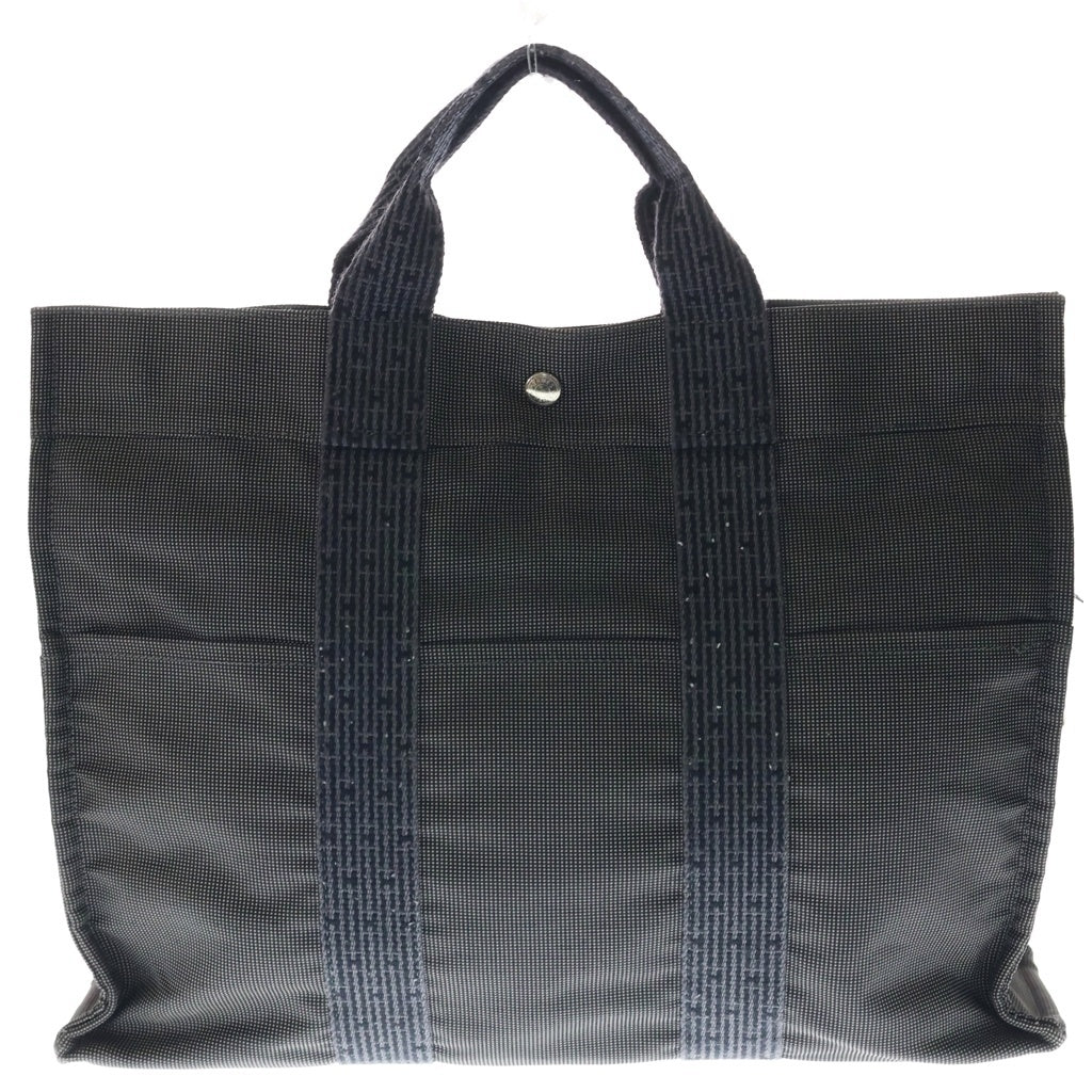 HERMES(エルメス) エールラインMM ハンドバッグ トートバッグ キャンバス グレー シルバー金具
