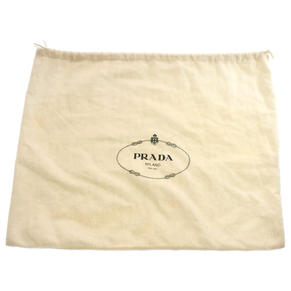 PRADA(プラダ) リボン ハンドバッグ ショルダーバッグ ブラック ナイロン×レザー ゴールド金具 レディース