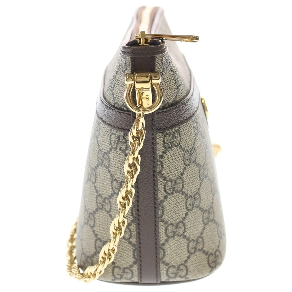 GUCCI(グッチ) オフィディア GGマーモント PVC レザー チェーンショルダーバッグ ゴールド金具 ベージュ 781397 レディース