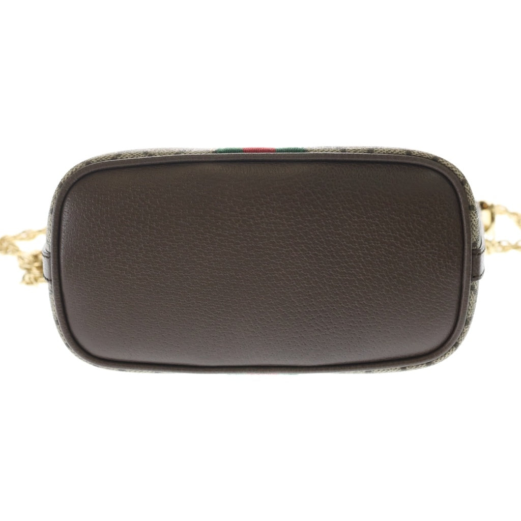 GUCCI(グッチ) オフィディア GGマーモント PVC レザー チェーンショルダーバッグ ゴールド金具 ベージュ 781397 レディース