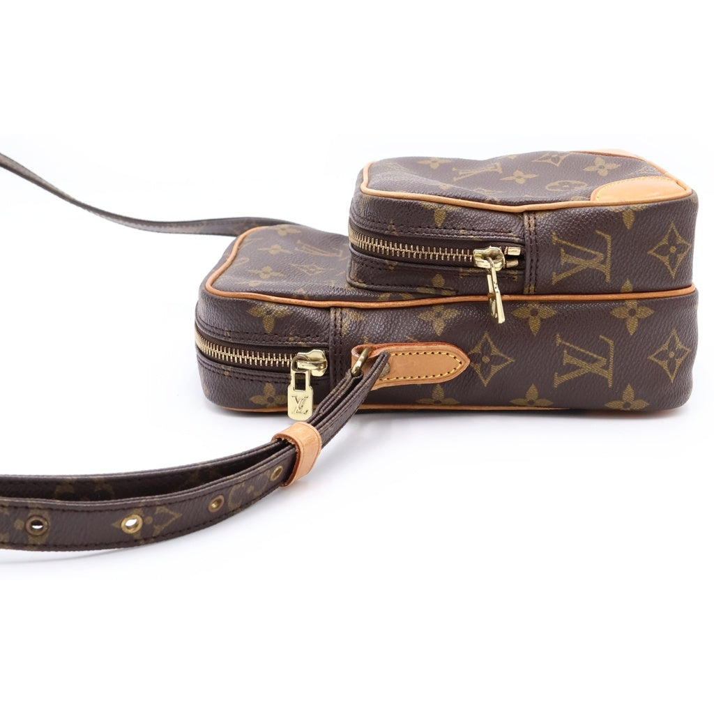 LOUIS VUITTON(ルイヴィトン) モノグラム アマゾン ショルダーバッグ ミニバッグ ブラウン レザー×PVC M45236 ゴールド金具 レディース