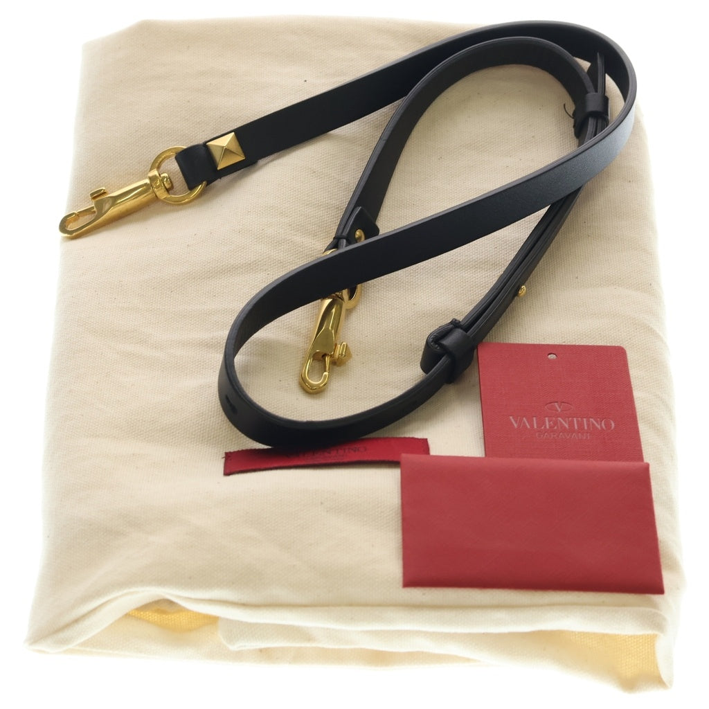 VALENTINO(ヴァレンティノ) Vロゴ エスケープ 2WAYバッグ ハンドバッグ ショルダーバッグ ブラック レザー ゴールド金具 レディース