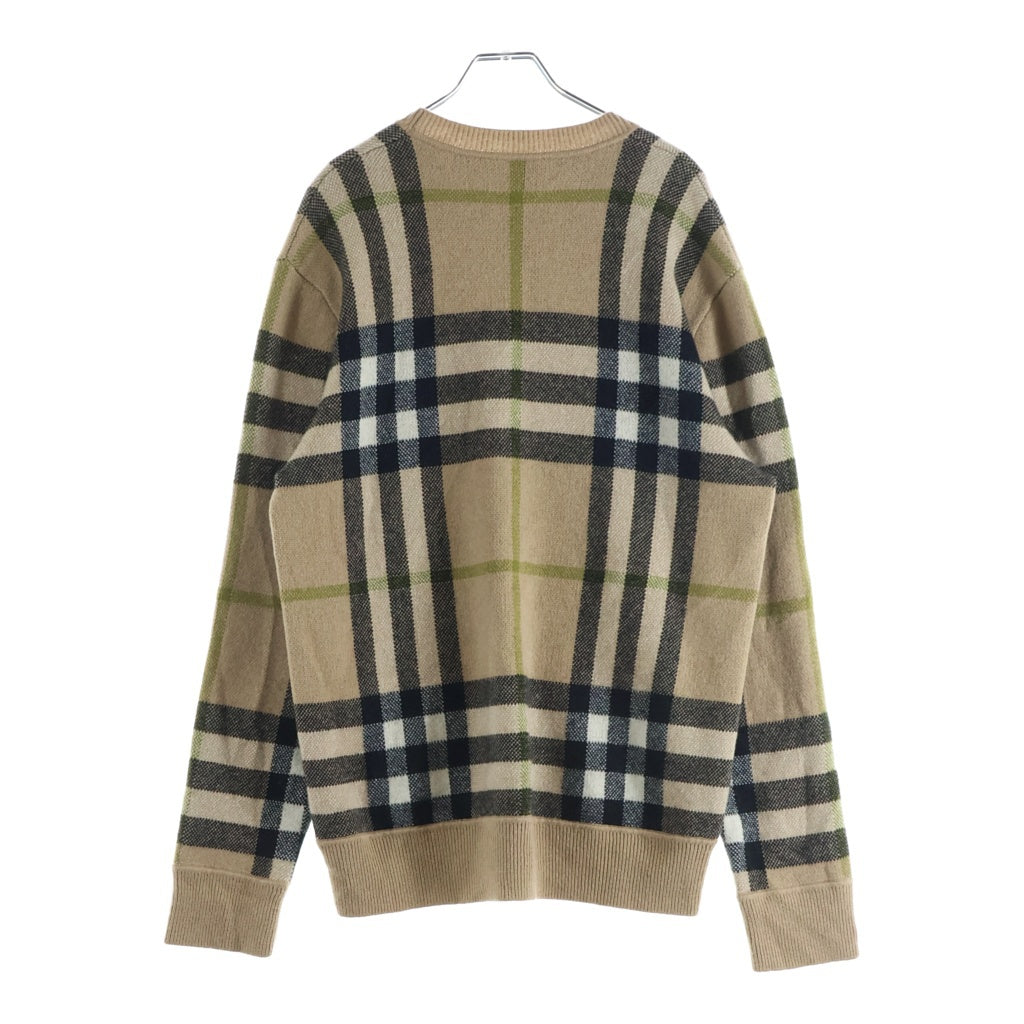 BURBERRY(バーバリー) ノバチェック ソフトペンニット カシミヤセーター ベージュ 8041286 #L レディース