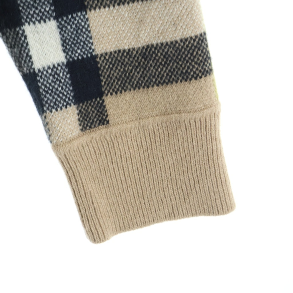 BURBERRY(バーバリー) ノバチェック ソフトペンニット カシミヤセーター ベージュ 8041286 #L レディース