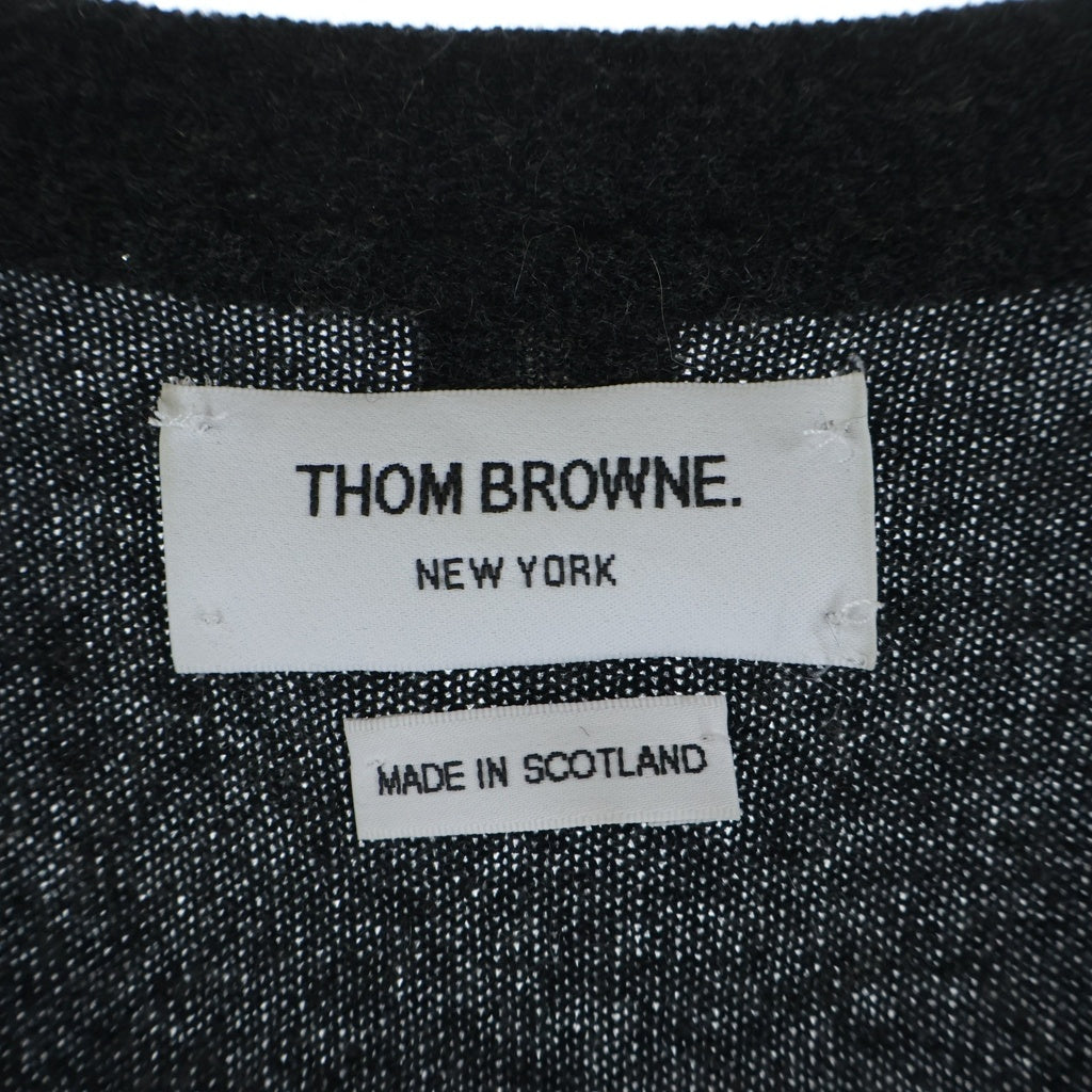 THOM BROWNE(トムブラウン) クラシック 4バー カシミヤニット カーディガン グレー MKC001Aー00011022 レディース