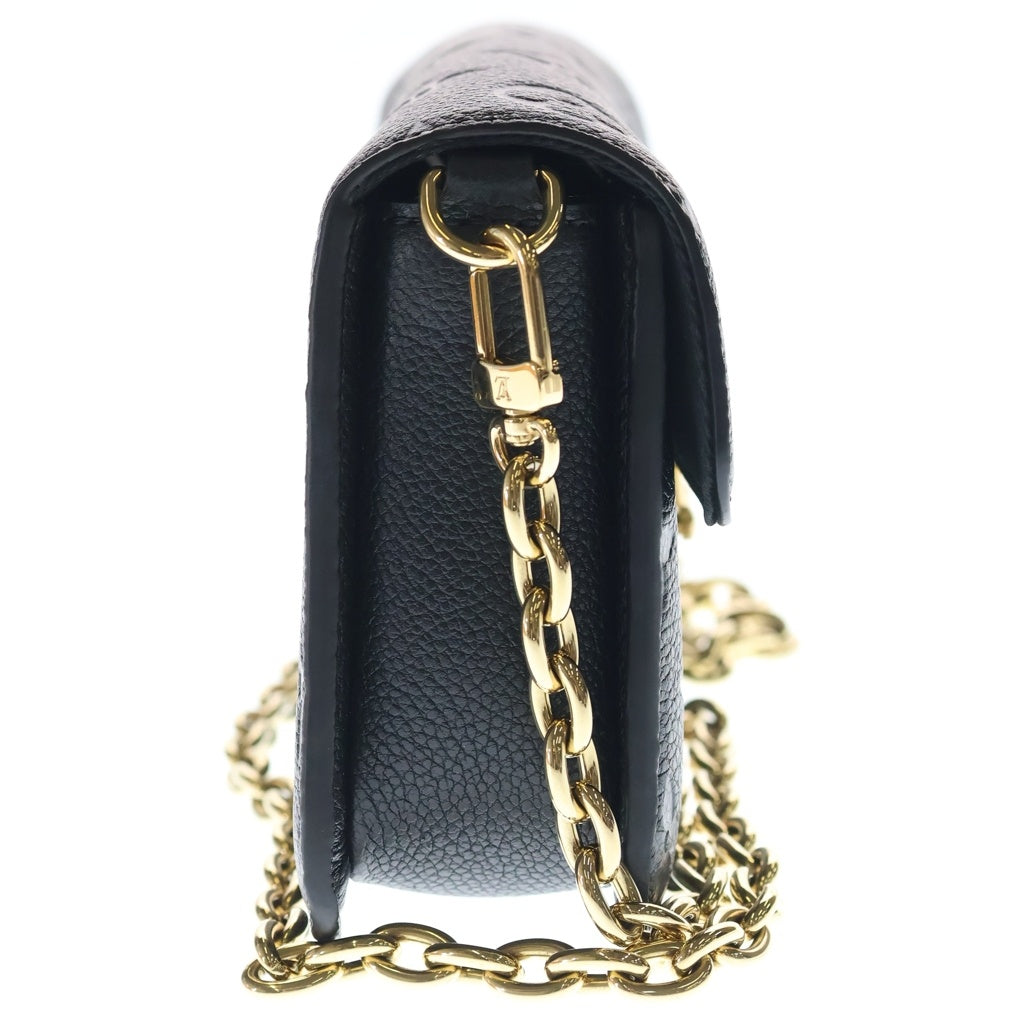 LOUIS VUITTON(ルイヴィトン) モノグラムアンプラント ウォレット オン チェーン・メティス ショルダーバッグ チェーンバッグ ブラック レザー M82637 ゴールド金具 レディース