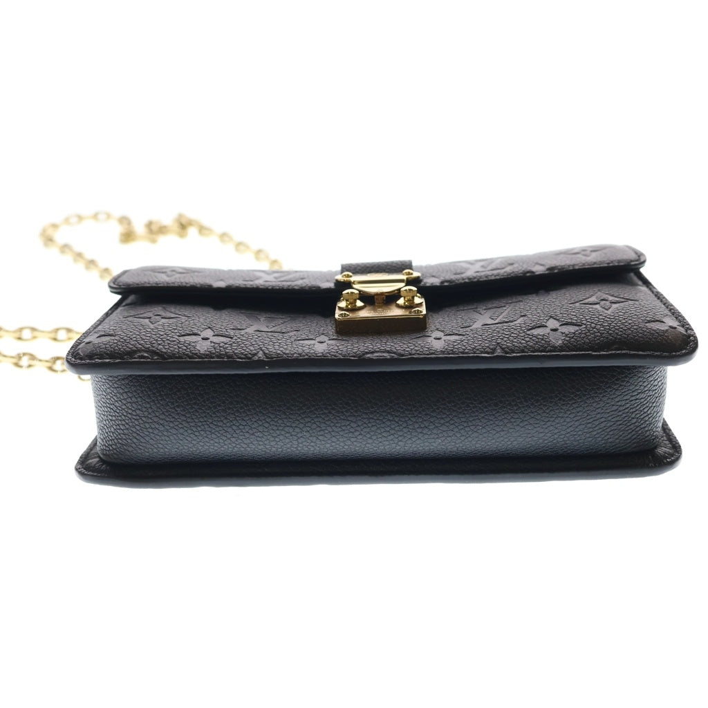 LOUIS VUITTON(ルイヴィトン) モノグラムアンプラント ウォレット オン チェーン・メティス ショルダーバッグ チェーンバッグ ブラック レザー M82637 ゴールド金具 レディース