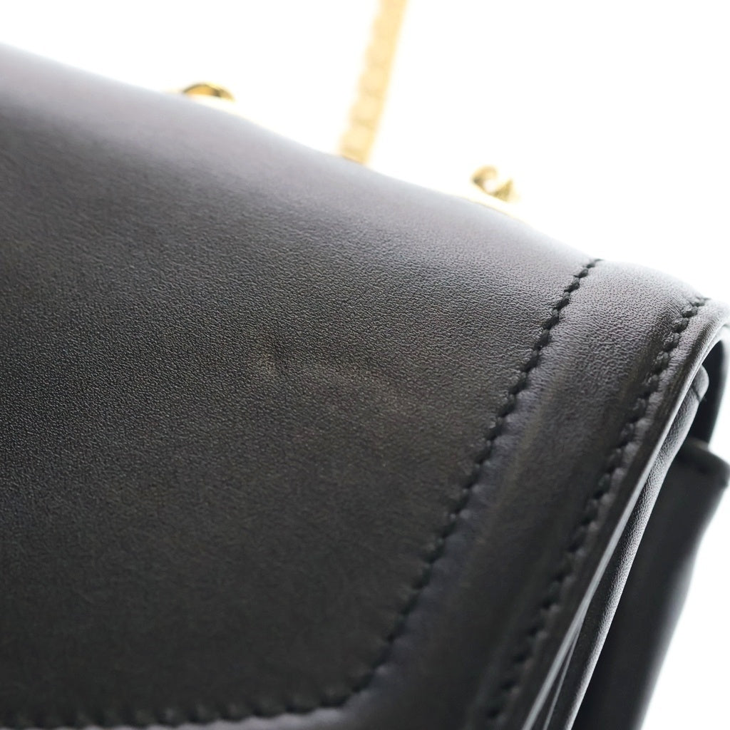 GUCCI(グッチ) ラジャMM ショルダーバッグ チェーンバッグ ブラック レザー 537241 ゴールド金具 レディース