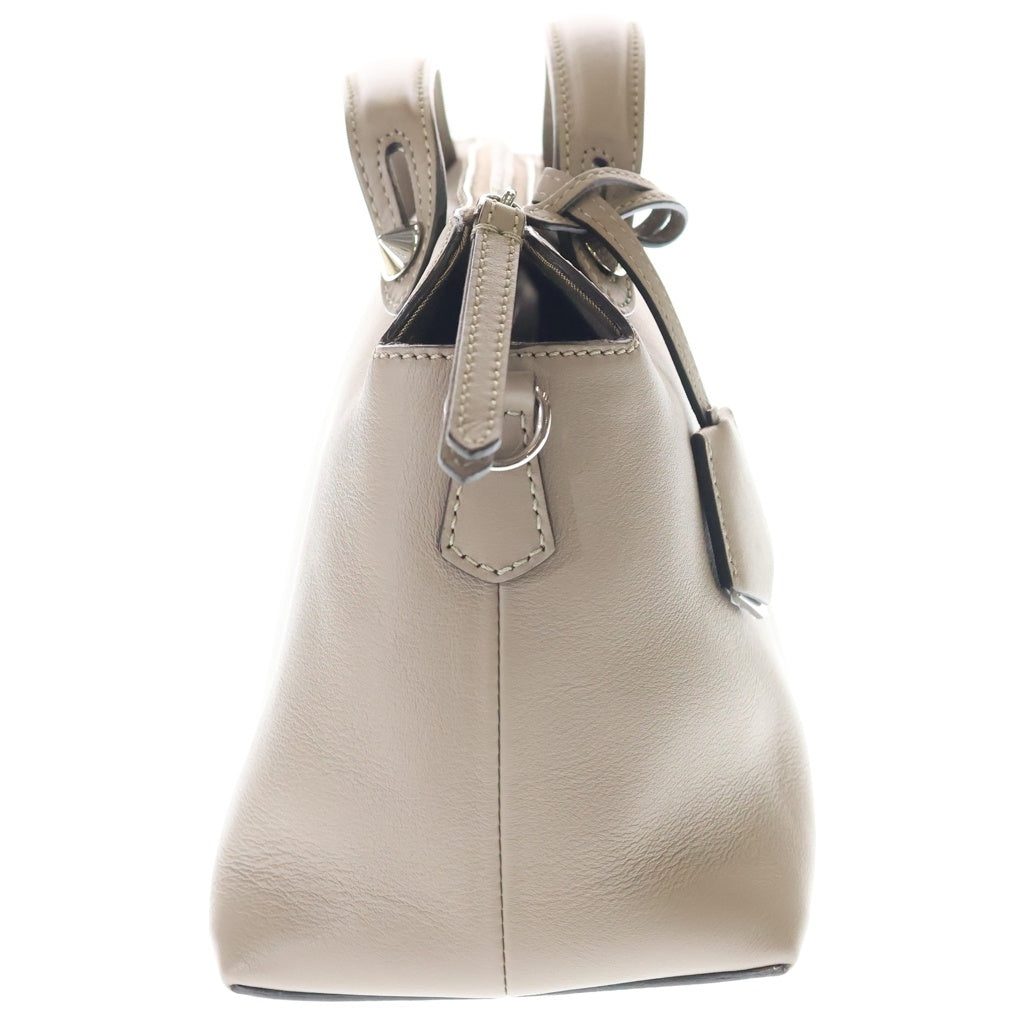FENDI(フェンディ) バイザウェイ ミディアム 2WAYハンドバッグ ショルダーバッグ ベージュ グレー レザー 8BL146 シルバー金具 レディース