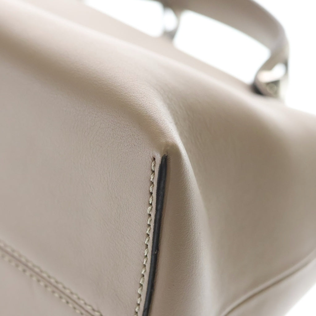 FENDI(フェンディ) バイザウェイ ミディアム 2WAYハンドバッグ ショルダーバッグ ベージュ グレー レザー 8BL146 シルバー金具 レディース