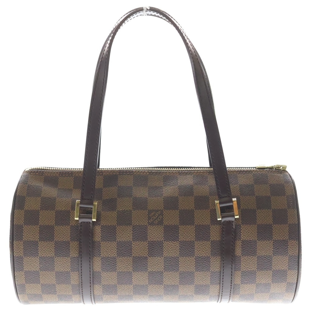 LOUIS VUITTON(ルイヴィトン) ダミエ パピヨン30 ハンドバッグ ブラウン レザー×PVC N51303 ゴールド金具 レディース