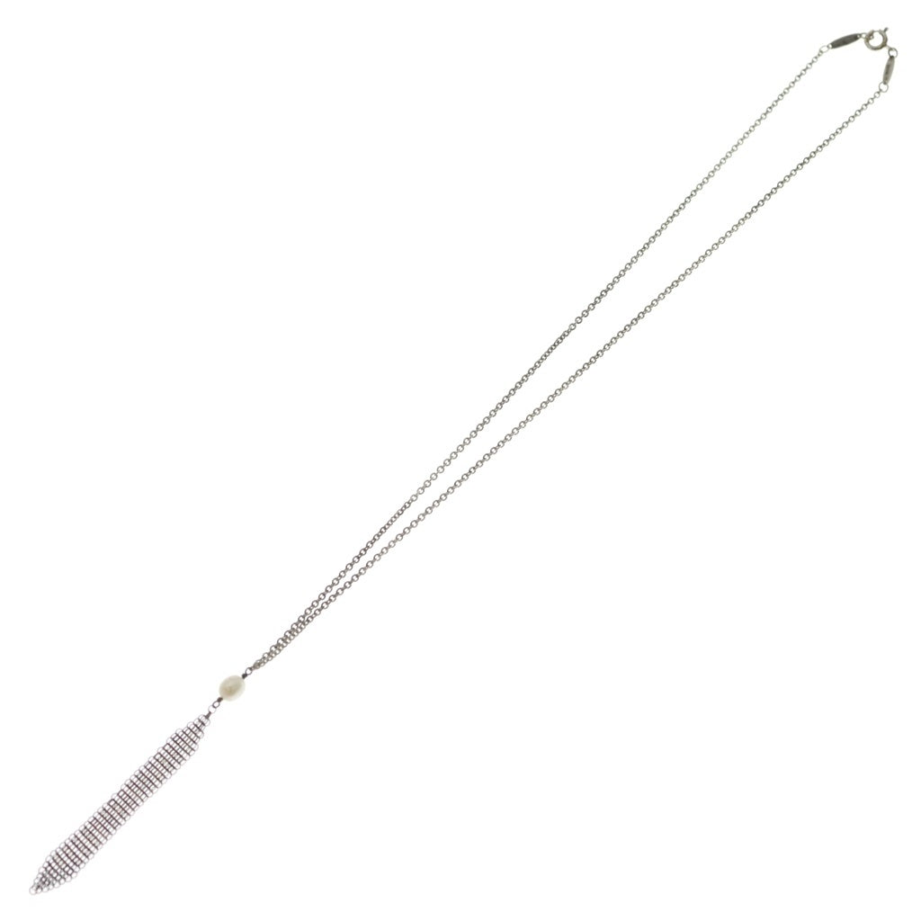 TIFFANY & Co.(ティファニー) メッシュ タッセル パール SV925 ネックレス シルバー レディース
