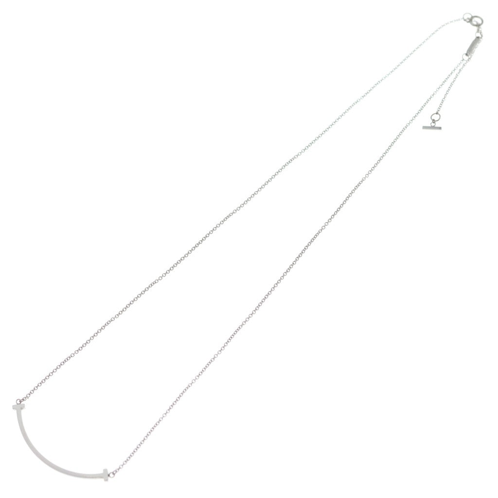 TIFFANY & Co.(ティファニー) Tスマイル スモール Au750 K18WG ホワイトゴールド ペンダント レディース