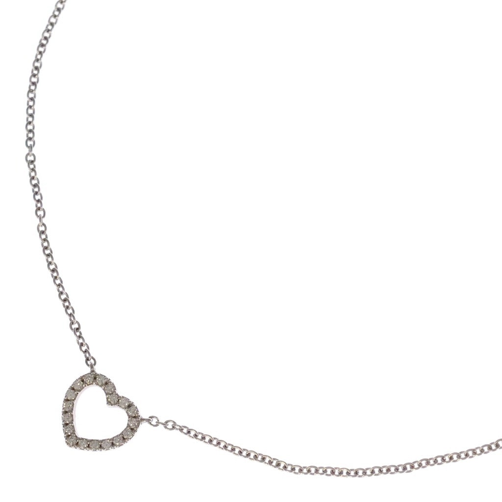 TIFFANY & Co.(ティファニー) メトロハート ダイヤモンド ネックレス Au750 K18WG ホワイトゴールド ペンダント レディース