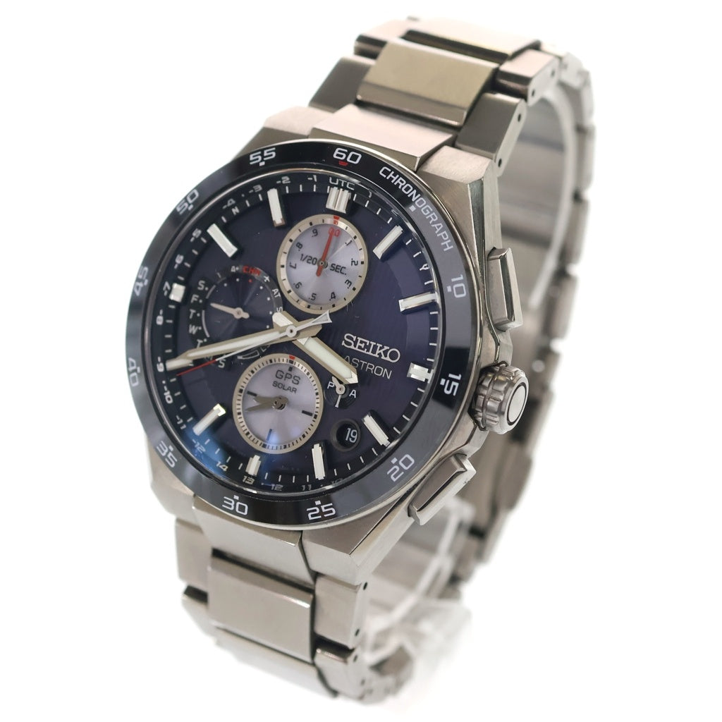 SEIKO(セイコー) アストロン ネクスター クロノグラフ Ti×CE GPS ソーラー チタン セラミック 腕時計 5X83ー0AA0ー1 黒文字盤