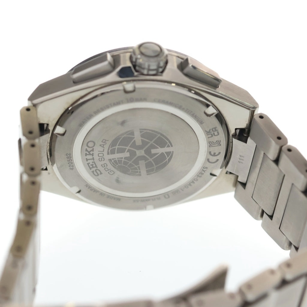 SEIKO(セイコー) アストロン ネクスター クロノグラフ Ti×CE GPS ソーラー チタン セラミック 腕時計 5X83ー0AA0ー1 黒文字盤