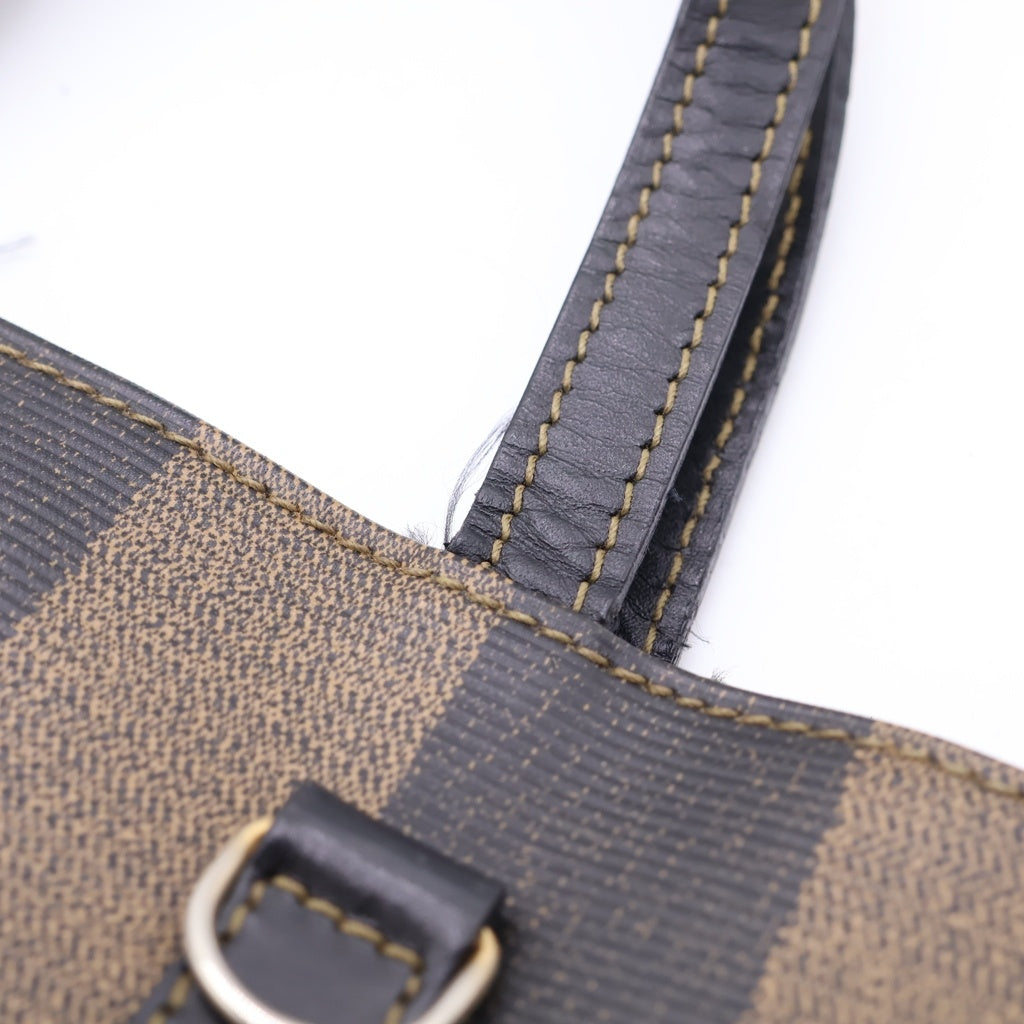 FENDI(フェンディ) ペカン 2WAYハンドバッグ ミニリュックサック ミニトートバッグ ブラウン レザー ゴールド金具 レディース