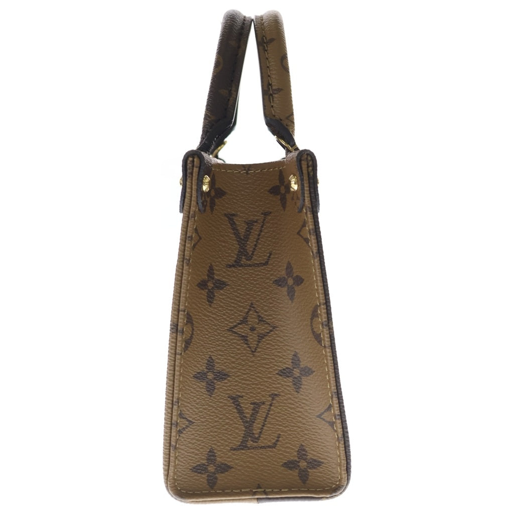 LOUIS VUITTON(ルイヴィトン) モノグラムリバース オンザゴーBB PVC レザー 2WAY ハンドバッグ ショルダーバッグ M46839 ブラウン レディース