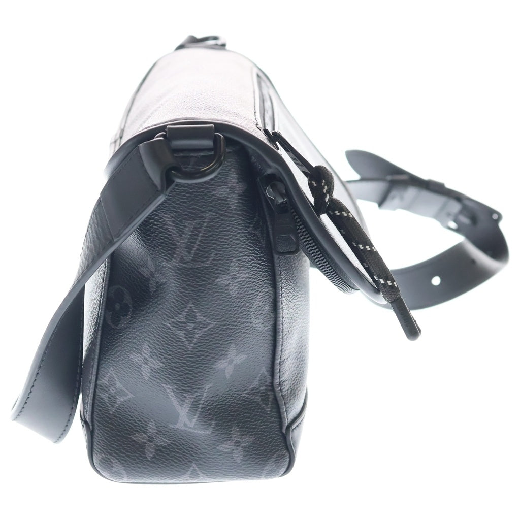 LOUIS VUITTON(ルイヴィトン) モノグラムエクリプス パルス メッセンジャー ショルダーバッグ ブラック×グレー レザー M12681 ブラック金具 レディース