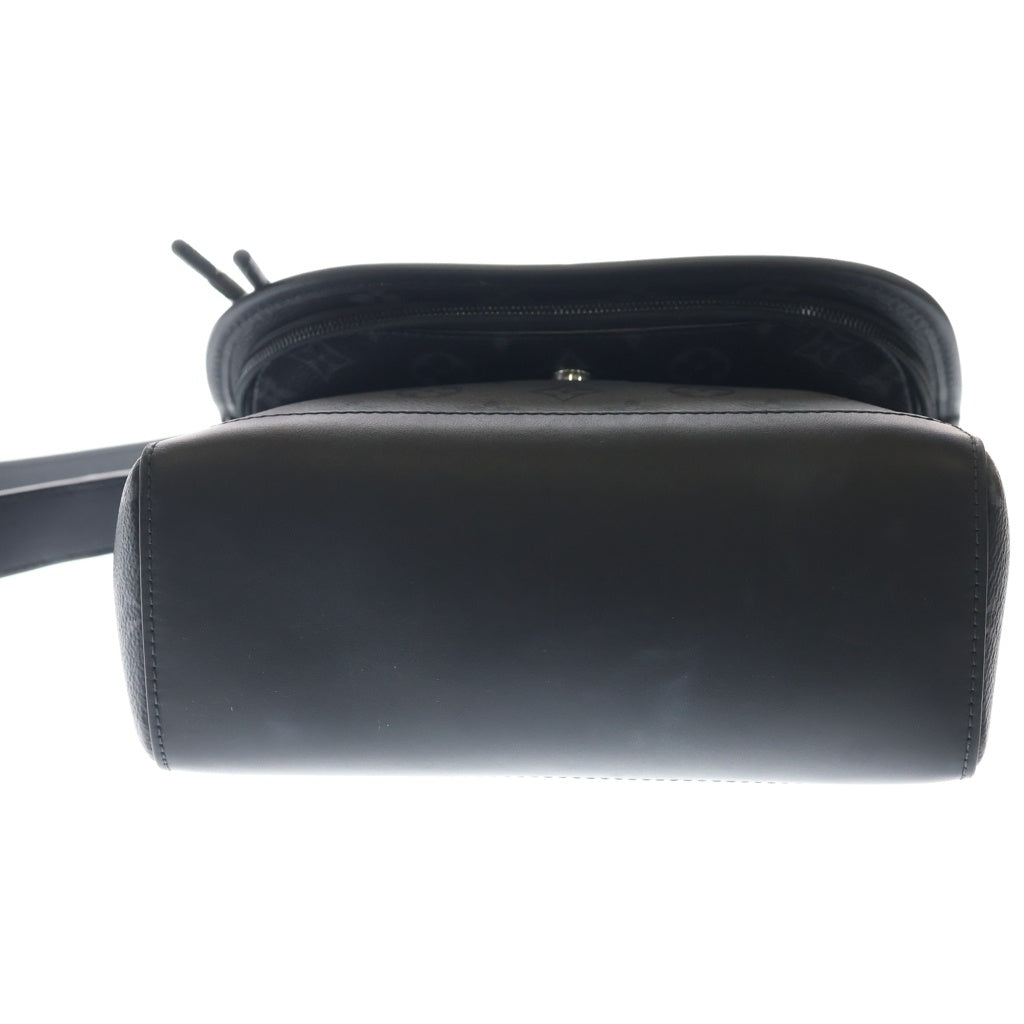 LOUIS VUITTON(ルイヴィトン) モノグラムエクリプス パルス メッセンジャー ショルダーバッグ ブラック×グレー レザー M12681 ブラック金具 レディース