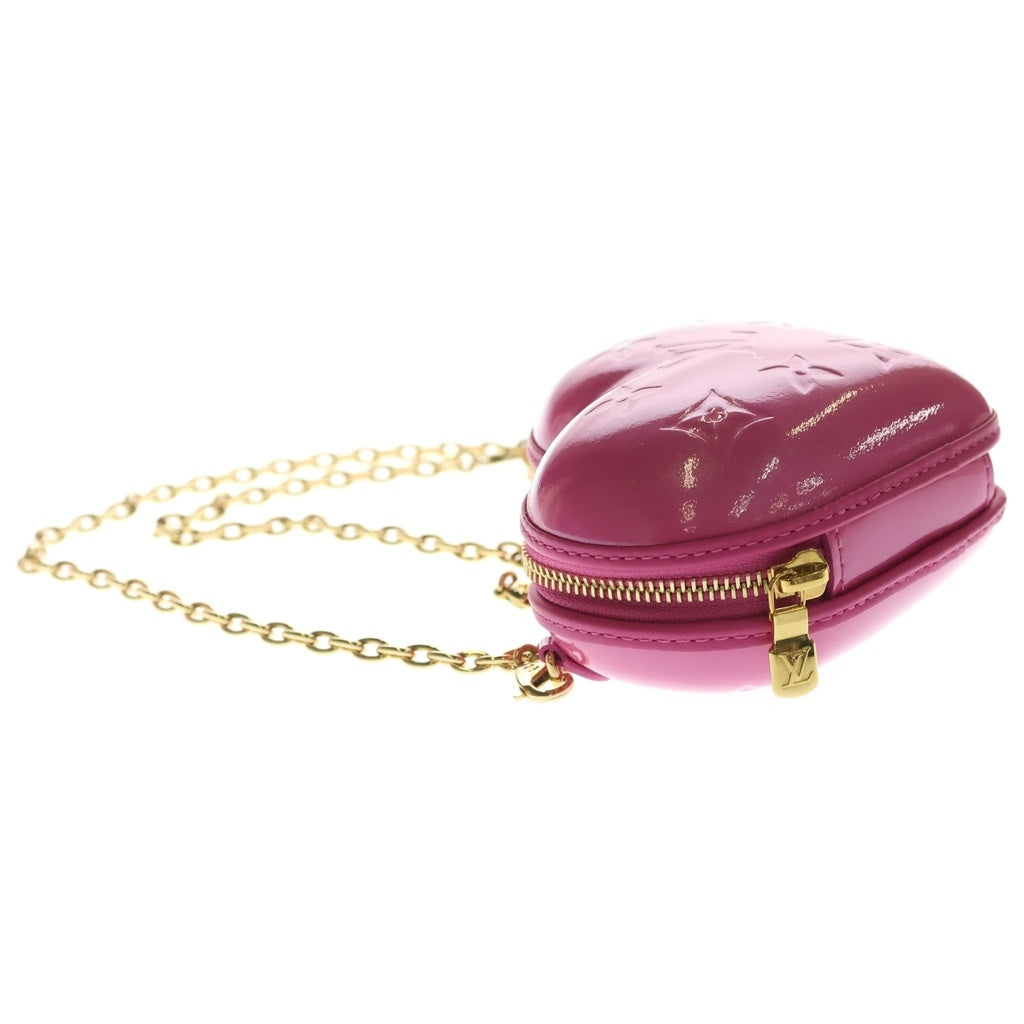LOUIS VUITTON(ルイヴィトン) LVリミックス モノグラム・ヴェルニ キープ マイ ハート チェーンショルダーバッグ ピンク M82966 ゴールド金具 レディース