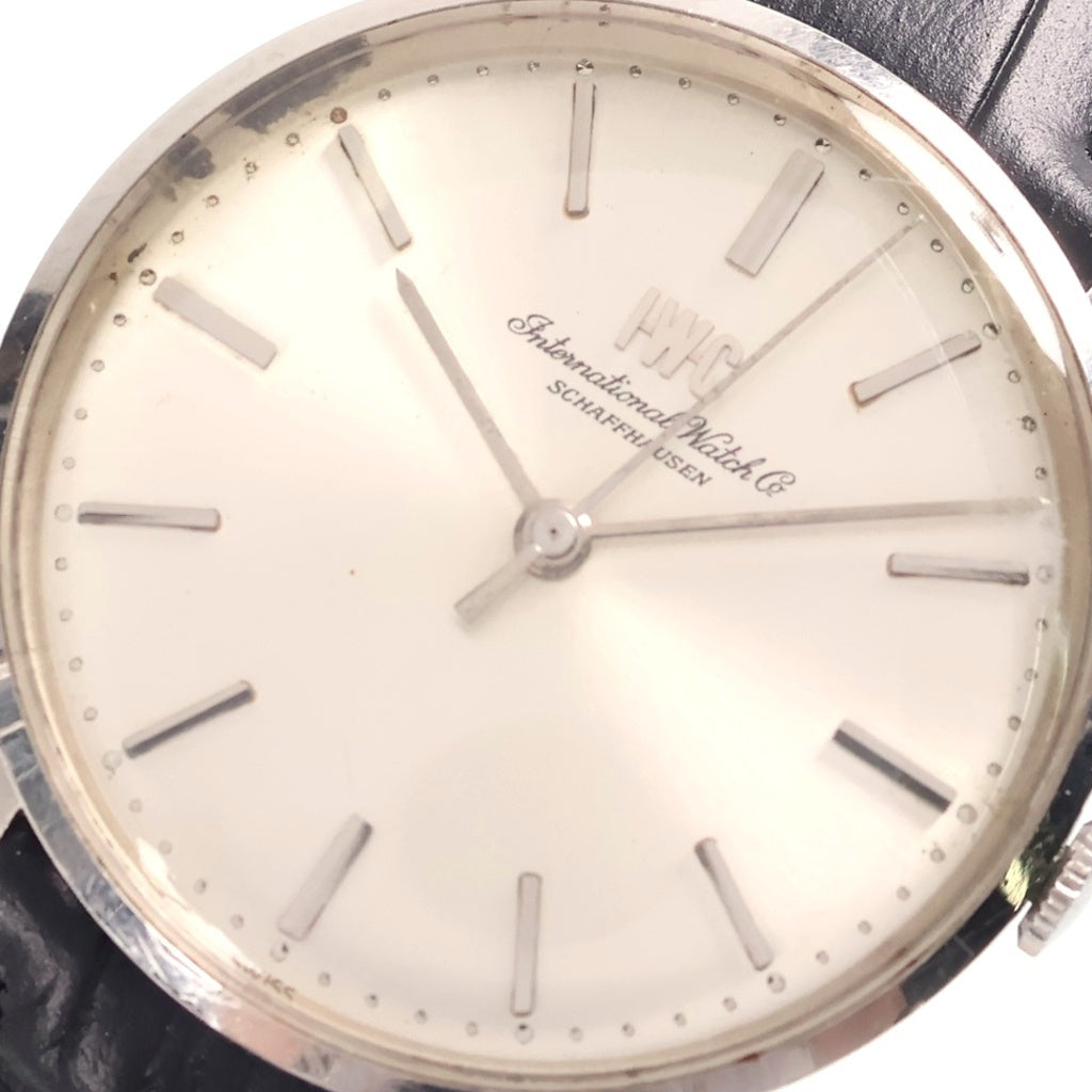 IWC(アイダブリューシー) シャフハウゼン 手巻き ヴィンテージ レザー シルバー文字盤