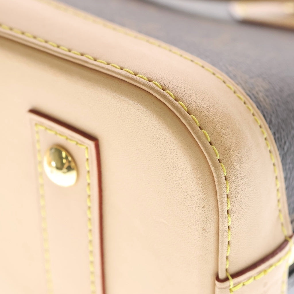 LOUIS VUITTON(ルイヴィトン) モノグラム アルマBB 2WAYバッグ ハンドバッグ ショルダーバッグ ブラウン レザー PVC M53152 ゴールド金具 レディース