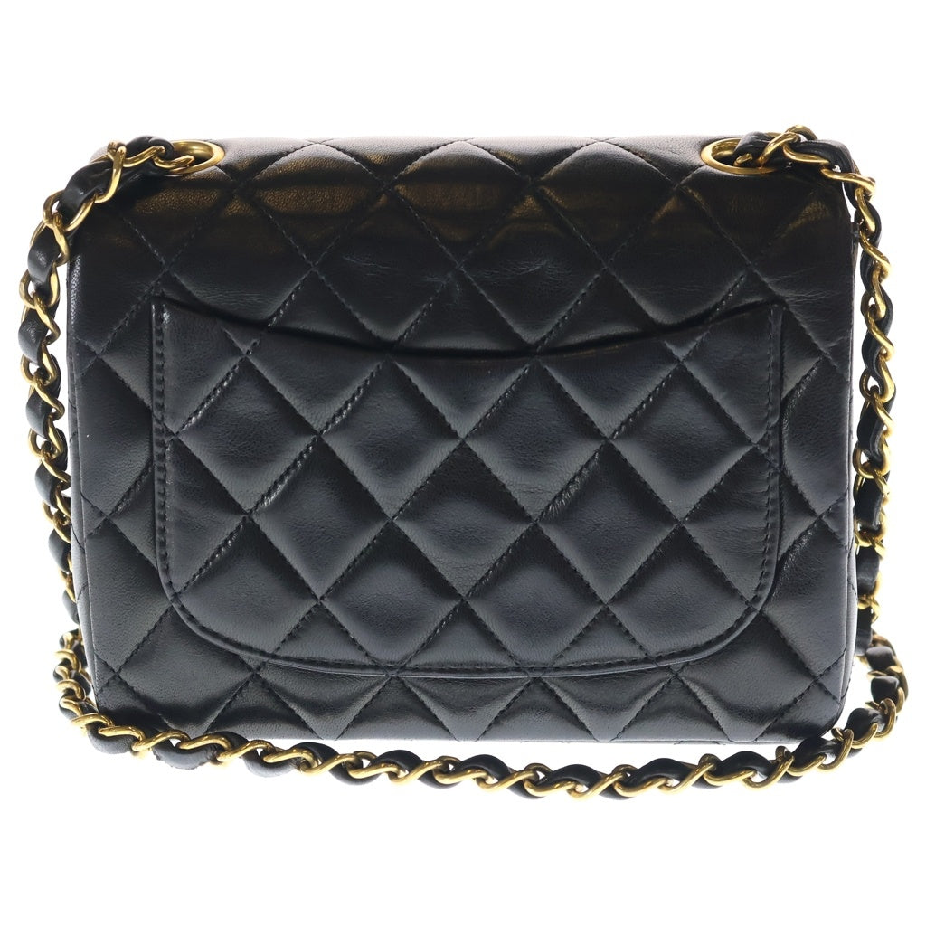 CHANEL(シャネル) ミニマトラッセ ラムスキン レザー Sフラップ Sチェーンショルダーバッグ ゴールド金具 ブラック 3番台 A01115 レディース
