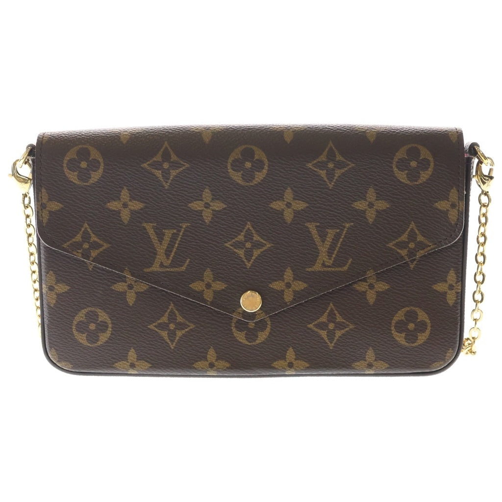 LOUIS VUITTON(ルイヴィトン) モノグラム ポシェットフェリシー ショルダーバッグ ブラウン PVCレザー M81896 RFID レディース
