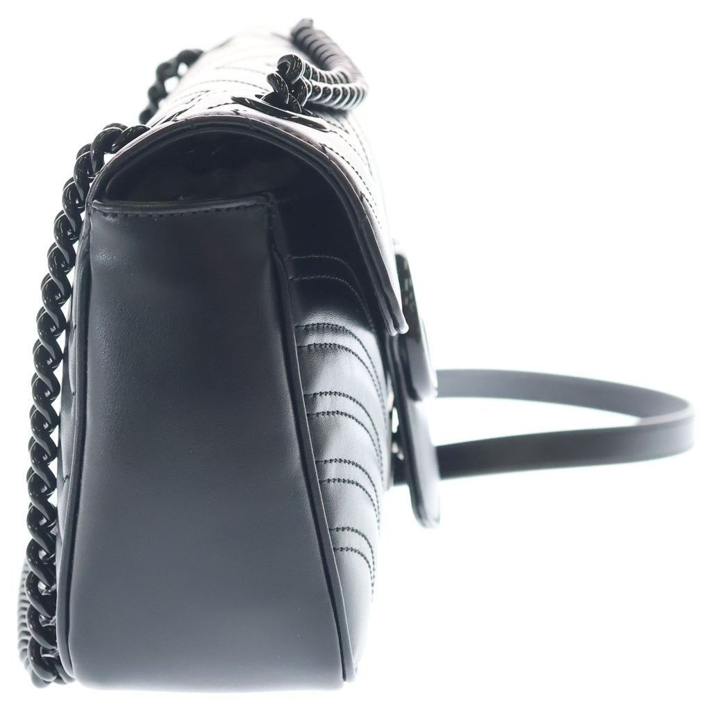 GUCCI(グッチ) GGマーモント キルティング レザー チェーン ショルダーバッグ ブラック 443497 レディース
