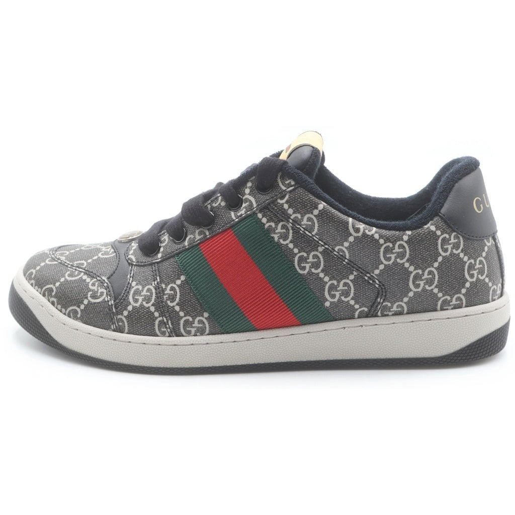 【美品】GUCCI スクリーナー　スプリーム　スニーカー　7 GUCCI(グッチ) GGスプリーム スクリーナー スニーカー ブラック #7