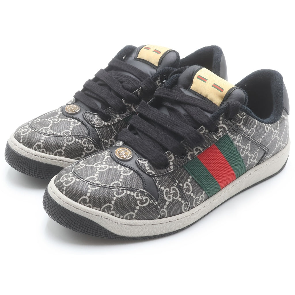 GUCCI(グッチ) GGスプリーム スクリーナー スニーカー ブラック #7 763235