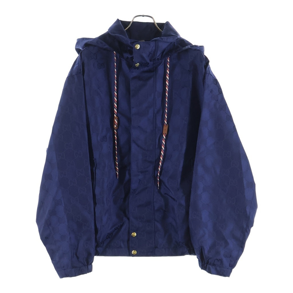 GUCCI(グッチ) 22AW Logo Jacquard Hoodie Jacket GGロゴジャガード フーデッド ジャケット ブルゾン 694168