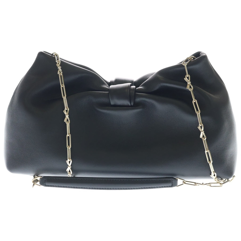 Christian Dior(クリスチャンディオール) Bow ボウ ミディアム ラムスキン チェーンショルダーバッグ ブラック 62MA1215 レディース