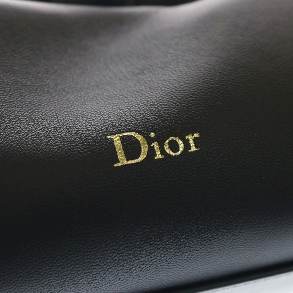 Christian Dior(クリスチャンディオール) Bow ボウ ミディアム ラムスキン チェーンショルダーバッグ ブラック 62MA1215 レディース