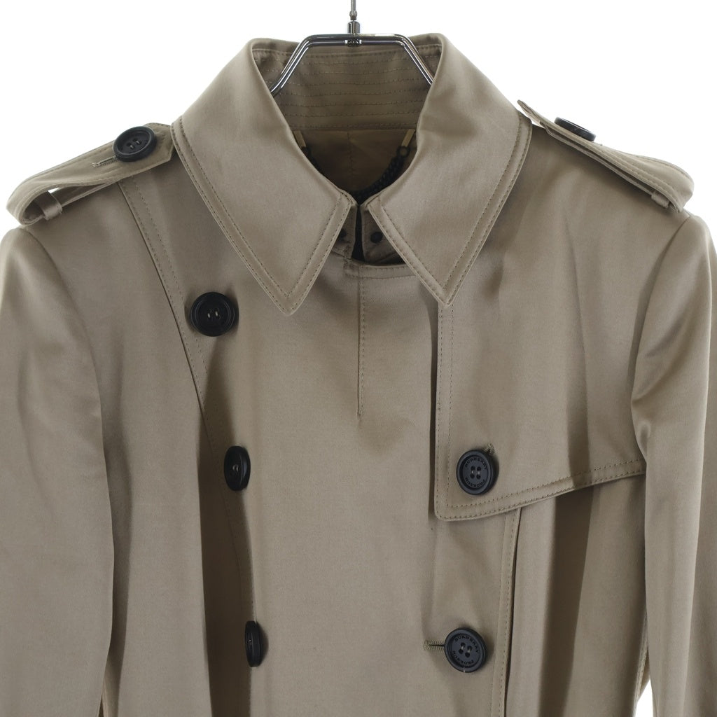 BURBERRY(バーバリー) プローサム コットン ダブルブレスト トレンチコート ベージュ レディース
