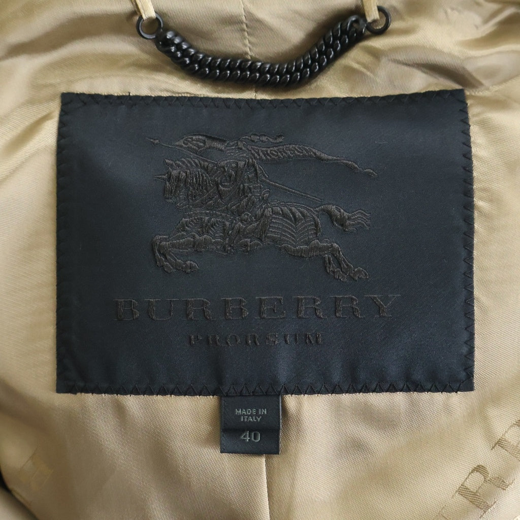 BURBERRY(バーバリー) プローサム コットン ダブルブレスト トレンチコート ベージュ レディース