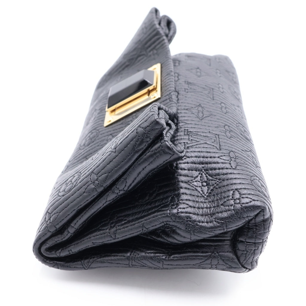 LOUIS VUITTON(ルイヴィトン) モノグラム モタード ポシェット・アルタイール レザー クラッチバッグ セカンドバッグ ハンドバッグ ブラック レディース