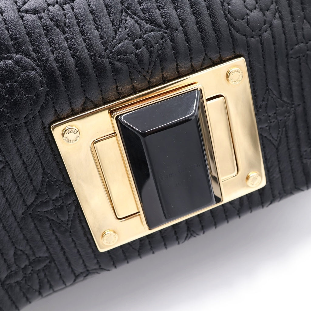 LOUIS VUITTON(ルイヴィトン) モノグラム モタード ポシェット・アルタイール レザー クラッチバッグ セカンドバッグ ハンドバッグ ブラック レディース