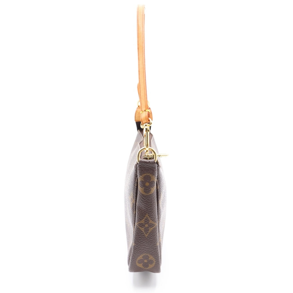 LOUIS VUITTON(ルイヴィトン) モノグラム ポシェット・アクセソワール PVC レザー ゴールド金具 ハンドバッグ ポーチ ブラウン M51980 レディース