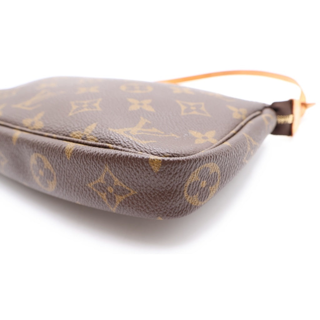 LOUIS VUITTON(ルイヴィトン) モノグラム ポシェット・アクセソワール PVC レザー ゴールド金具 ハンドバッグ ポーチ ブラウン M51980 レディース