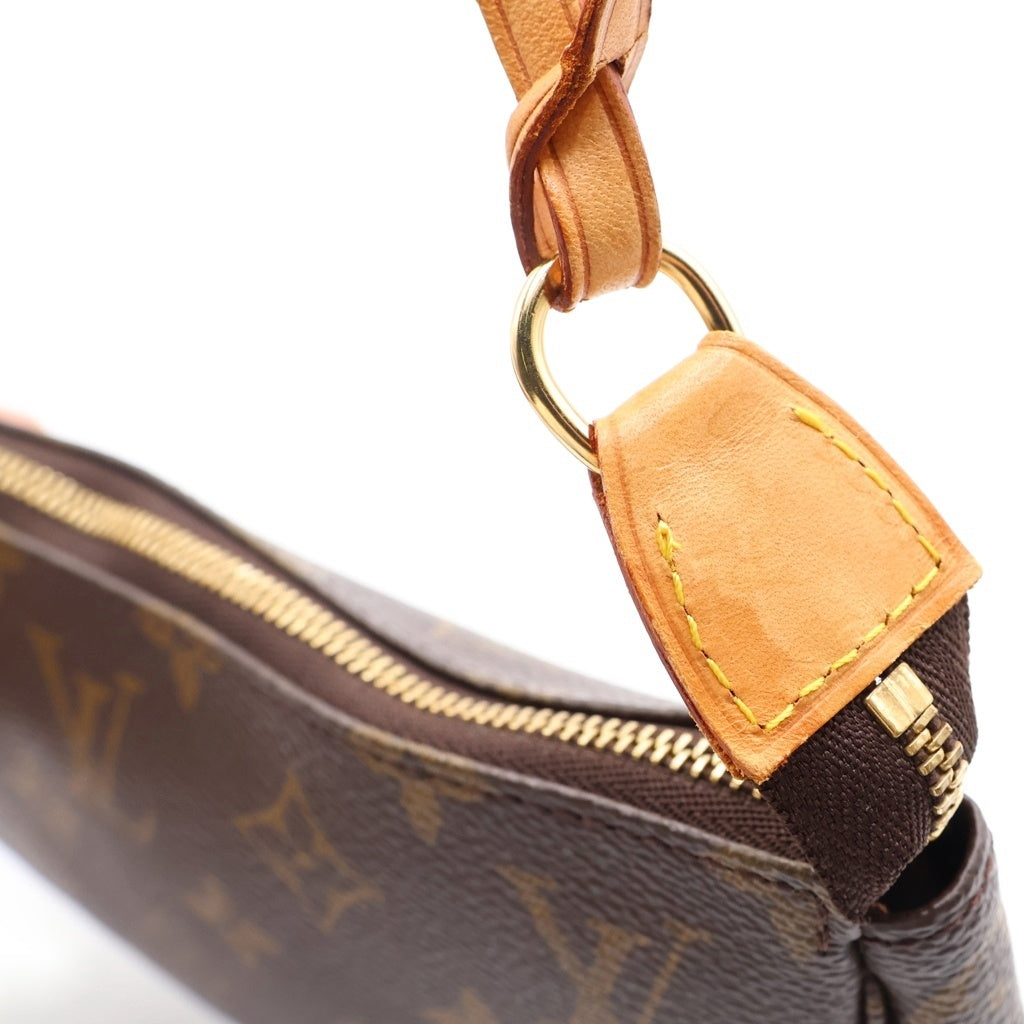 LOUIS VUITTON(ルイヴィトン) モノグラム ポシェット・アクセソワール PVC レザー ゴールド金具 ハンドバッグ ポーチ ブラウン M51980 レディース
