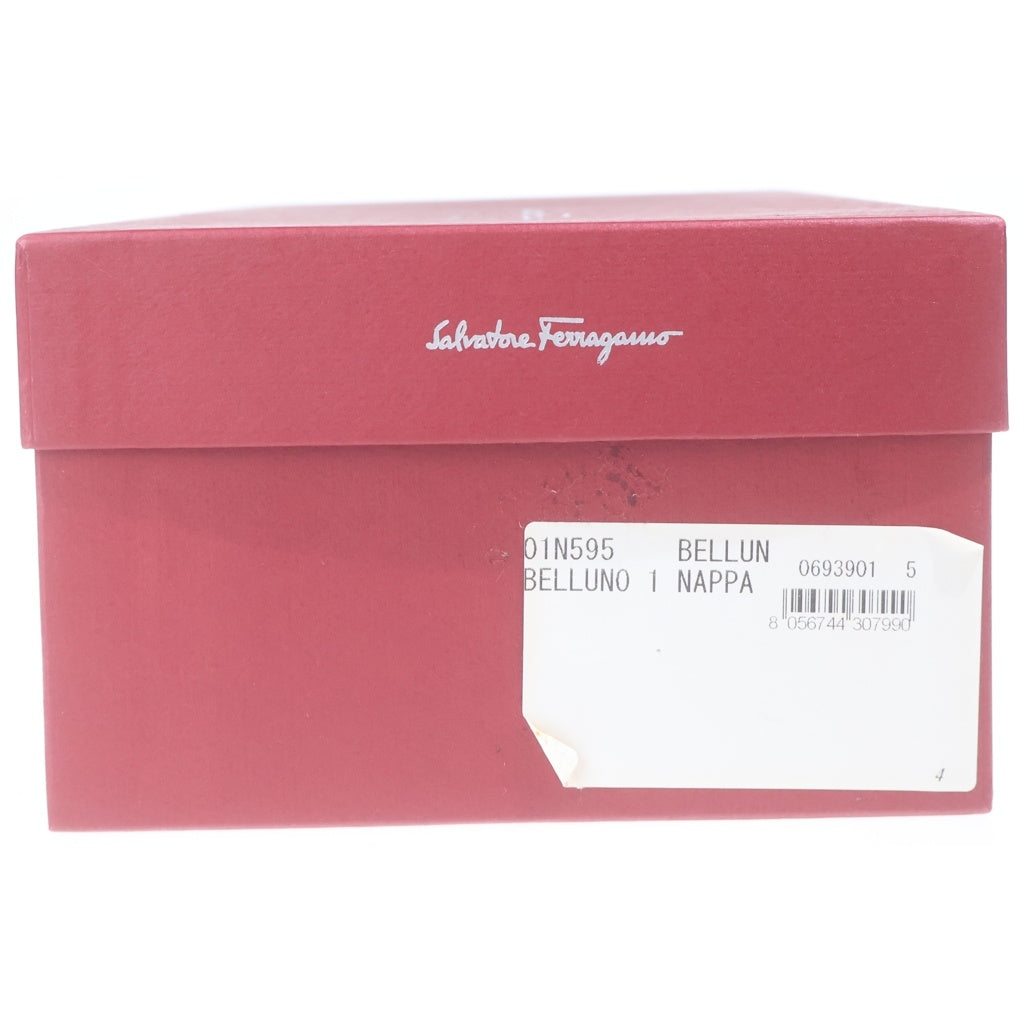Salvatore Ferragamo(サルヴァトーレ フェラガモ) スタッズ レザー ヒール サンダル ミュール シューズ ゴールド金具 レッド レディース OP11595